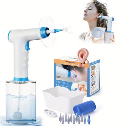 Electric Ear Cleaner with 4 Pressure Mode Electric Ear Cleaning Kit with 500Ml Capacity Water Tankwater Powerd Earwax Removal