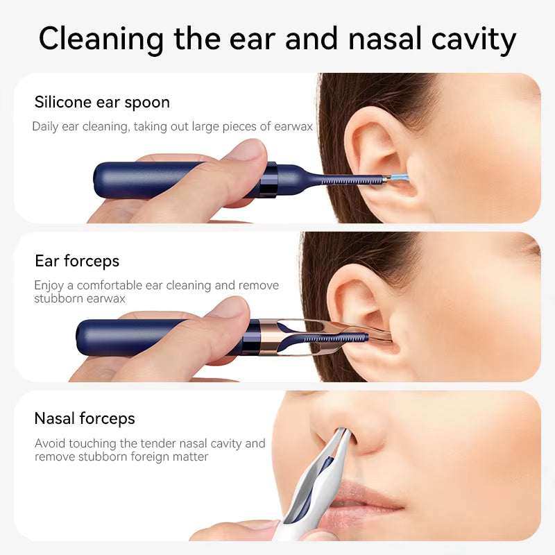Upgraded Smart Visual Ear Wax Cleaner with Camera 800W HD Endoscope Multi-Functional Visual Ear Cleaning Tool Includes Storage