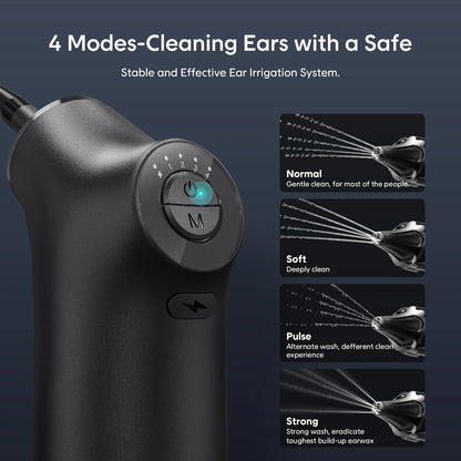 Water Powered Ear Cleaner Electric Ear Wax Removal Tool 4 Pressure Modes Ear Cleaning Tool for Adults Kids Electric Ear Cleaner