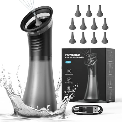 Electric Ear Wax Removal System Water Powered Ear Cleaning Tool with Irrigation Flusher 3 Pressure Settings Safe & Effective