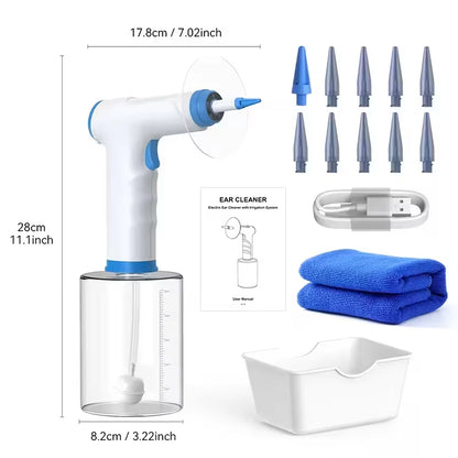 Electric Ear Cleaner with 4 Pressure Mode Electric Ear Cleaning Kit with 500Ml Capacity Water Tankwater Powerd Earwax Removal